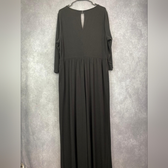 Lane Bryant 3/4 Sleeve Jumpsuit Womens  maxi Wide Leg Women’s Size 18/20 in Blac - Picture 6 of 14